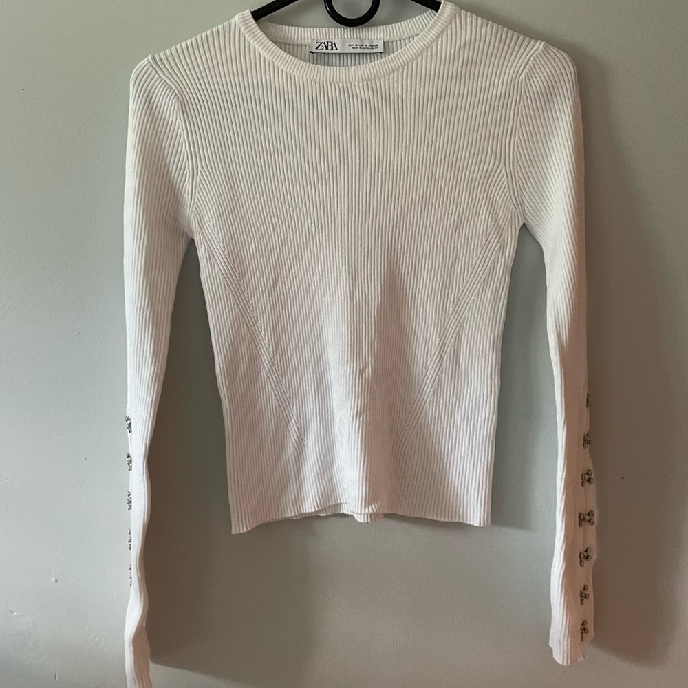 Zara ribbed long sleeve shirt